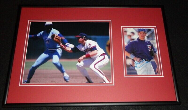 Wally Joyner Signed Framed 12x18 Photo Display Angels