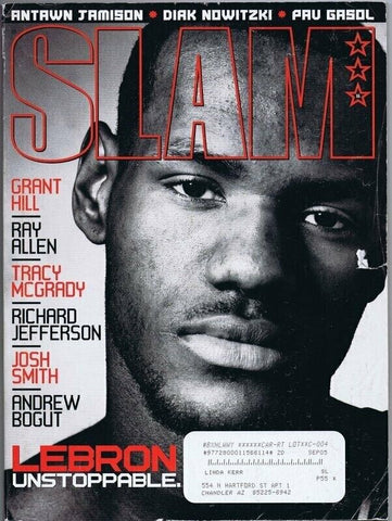 ORIGINAL Vintage April 2005 Slam Magazine #86 Lebron James Nowitzki Ray Allen