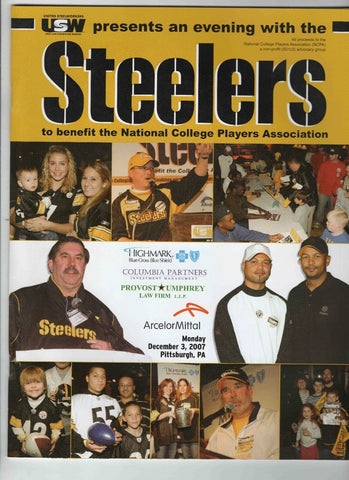 2007 USW Evening with the Pittsburgh Steelers Program