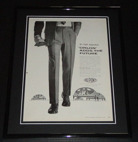 1958 Dupont Orlon Fall Slacks 11x14 Framed ORIGINAL Vintage Advertisement