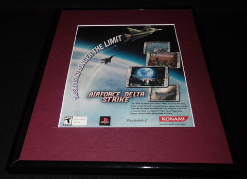 Airforce Delta Strike 2004 PS2 Framed 11x14 ORIGINAL Vintage Advertisement 