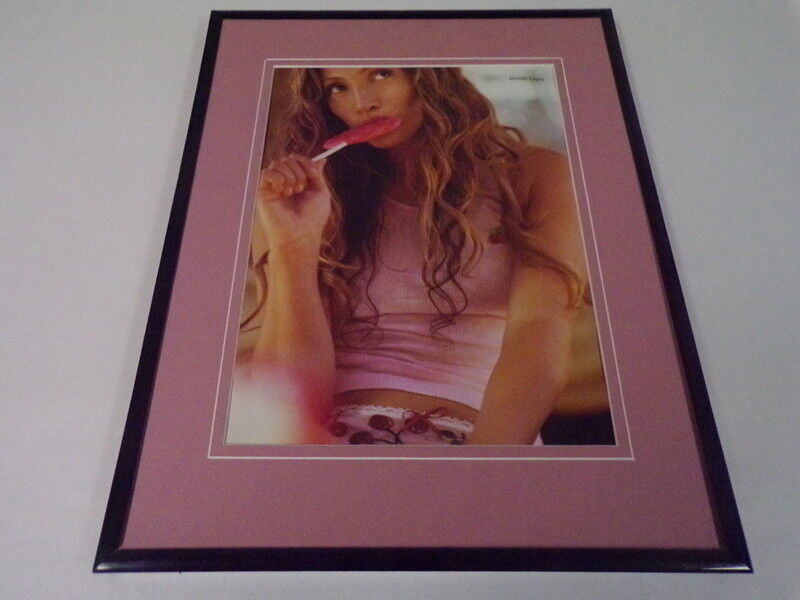 2001 Jennifer Lopez w/ Lollipop Framed 11x14 Photo Display