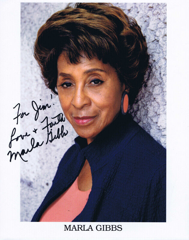 Marla Gibbs Signed Vintage 8x10 Photo The Jeffersons 227