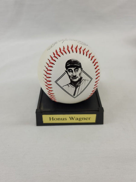 Honus Wagner Record Breakers of Baseball Facsimile Signed Baseball