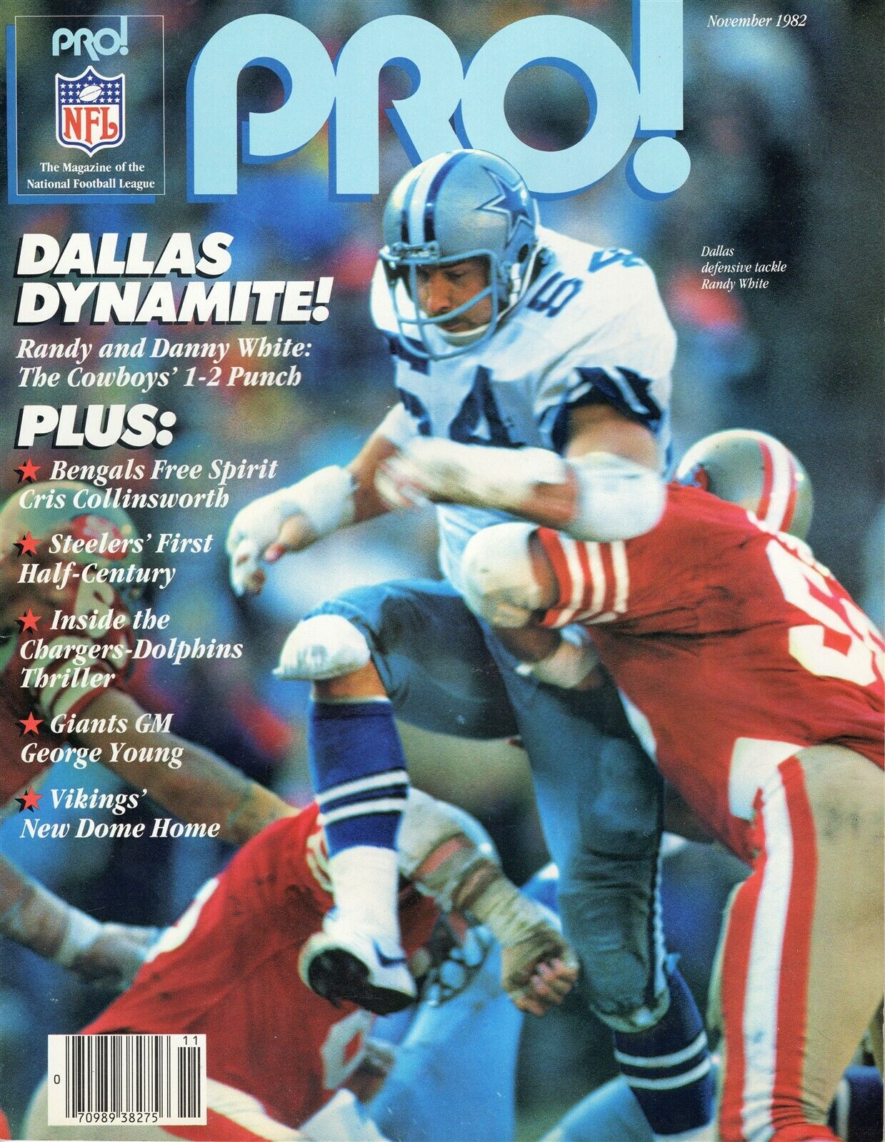  VINTAGE Nov 1982 NFL PRO Magazine Randy White Cowboys