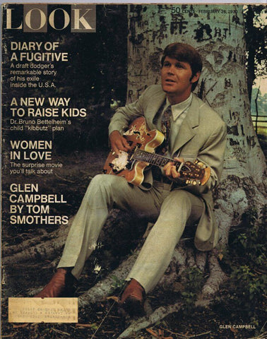 ORIGINAL Vintage Look Magazine February 24 1970 Glen Campbell