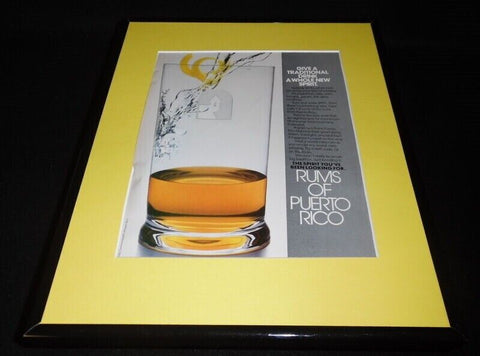 1987 Rums of Puerto Rico Framed 11x14 ORIGINAL Vintage Advertisement