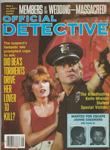 ORIGINAL Vintage Official Detective Magazine Vol 55 #5 May 1985 GGA