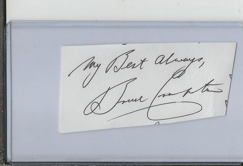 Bruce Crampton Signed Vintage Album Page