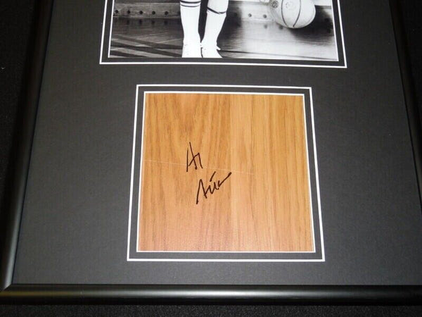 Al Attles Signed Framed 12x18 Floorboard + Photo Display Warriors