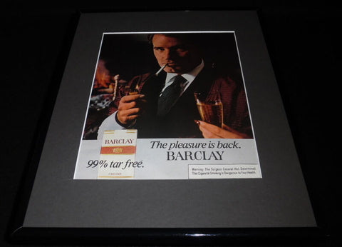 1982 Barclay Cigarettes Framed 11x14 ORIGINAL Vintage Advertisement C