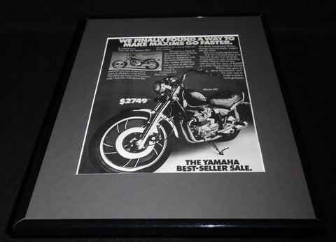 1982 Yamaha Maxim 550 Motorcycle 11x14 Framed ORIGINAL Vintage Advertisement 