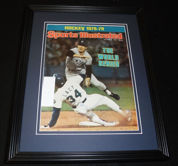 Lee Lacy Signed Framed 1978 Sports Illustrated Magazine Cover LA Dodgers