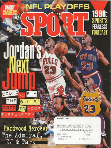 ORIGINAL Vintage Jan 1996 Sport Magazine Michael Jordan Bulls Knicks Lakers