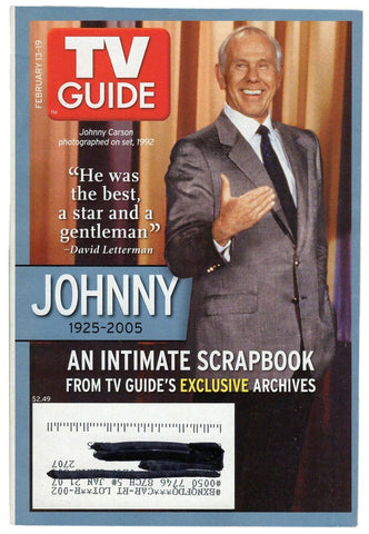 ORIGINAL Vintage Feb 13 2005 TV Guide Johnny Carson Tribute Issue