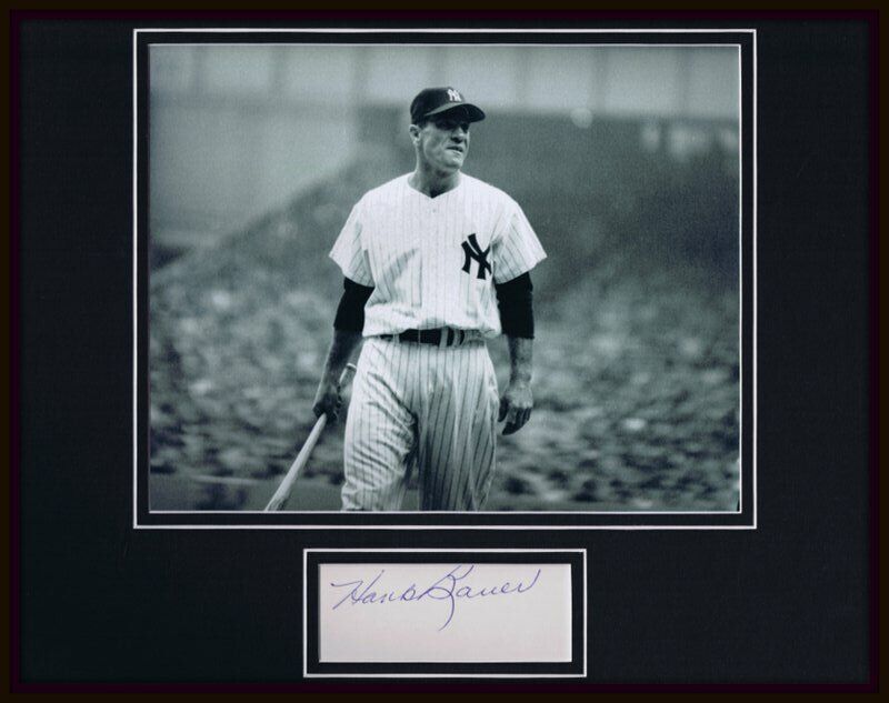 Hank Bauer Signed Framed 11x14 Photo Display JSA NY Yankees