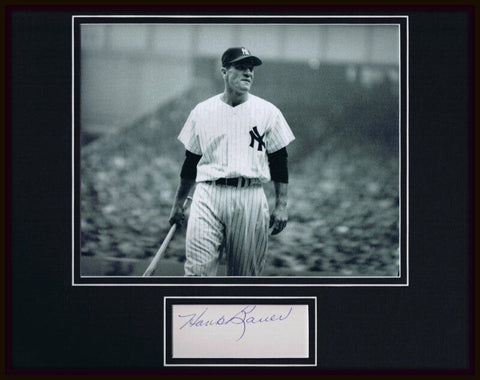 Hank Bauer Signed Framed 11x14 Photo Display JSA NY Yankees