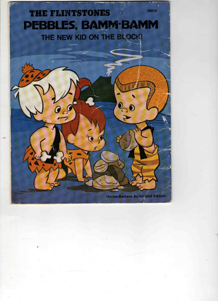 VINTAGE 1975 Flintstones Pebbles Bamm Bamm New Kid on the Block Book