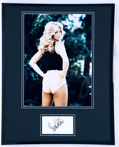 Susan Anton Signed Framed 16x20 Short Shorts Leggy Photo Display 