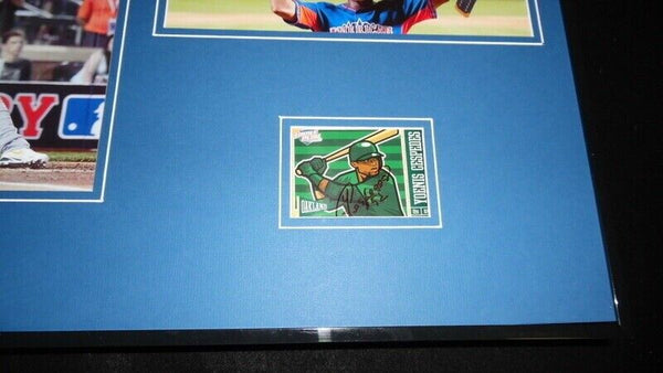 Yoenis Cespedes Signed Framed 16x20 Photo Display HR Derby Mets A's