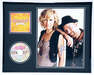 Jennifer Nettles & Kristian Bush Signed Framed Sugarland CD & Photo Display 