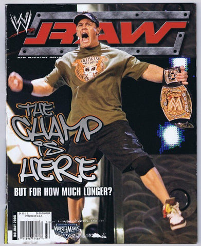 ORIGINAL Vintage Holiday 2005 RAW Magazine John Cena