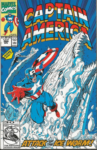 Captain America #348 ORIGINAL Vintage 1991 Marvel Comics 