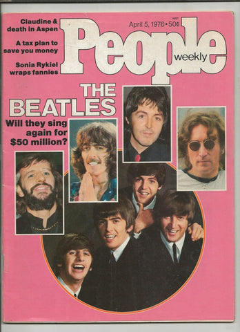 ORIGINAL Vintage April 5 1976 People Magazine Beatles No Label