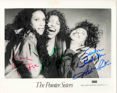 The Pointer Sisters Group Signed Vintage 8x10 William Morris Promo Photo