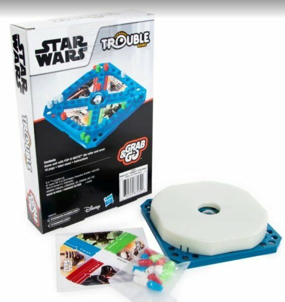 NEW SEALED 2018 Hasbro Star Wars Pop o Matic Grab and Go Trouble Board Game