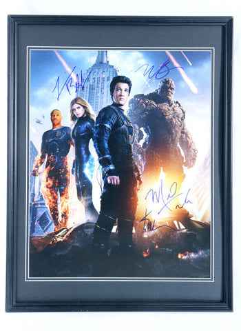 Fantastic Four 2015 Cast Signed Framed 16x20 Photo Michael B Jordan Miles Teller