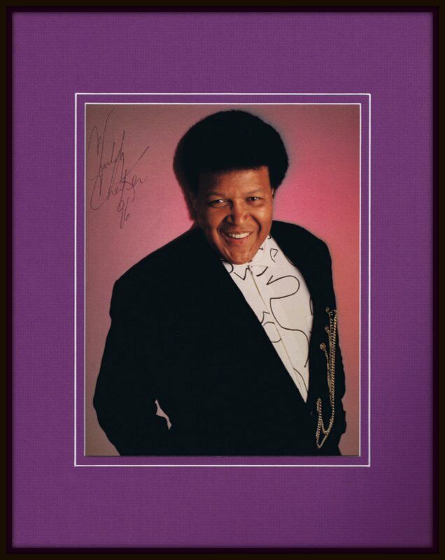 Chubby Checker 1996 Signed Framed 11x14 Photo Display  