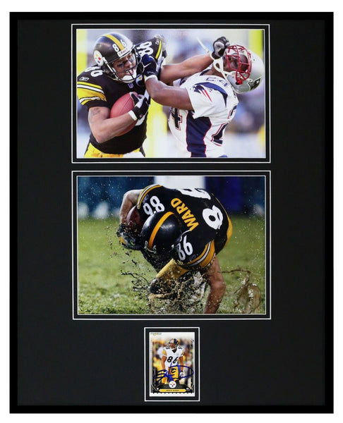 Hines Ward Signed Framed 16x20 Photo Display Steelers 