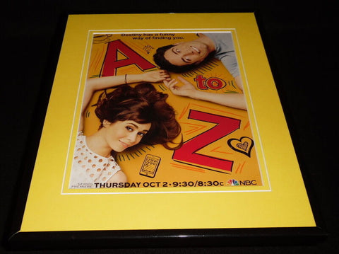 A to Z 2014 NBC 11x14 Framed ORIGINAL Advertisement Cristin Milioti 