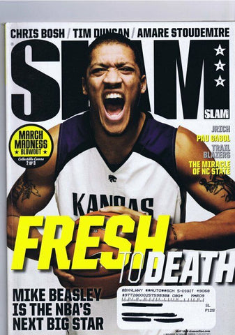 ORIGINAL Vintage May 2008 Slam Magazine Michael Beasley Tim Duncan Chris Bosh