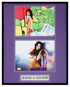 Jessica Szohr Signed Framed 16x20 Bodypaint Photo Set JSA Gossip Girl