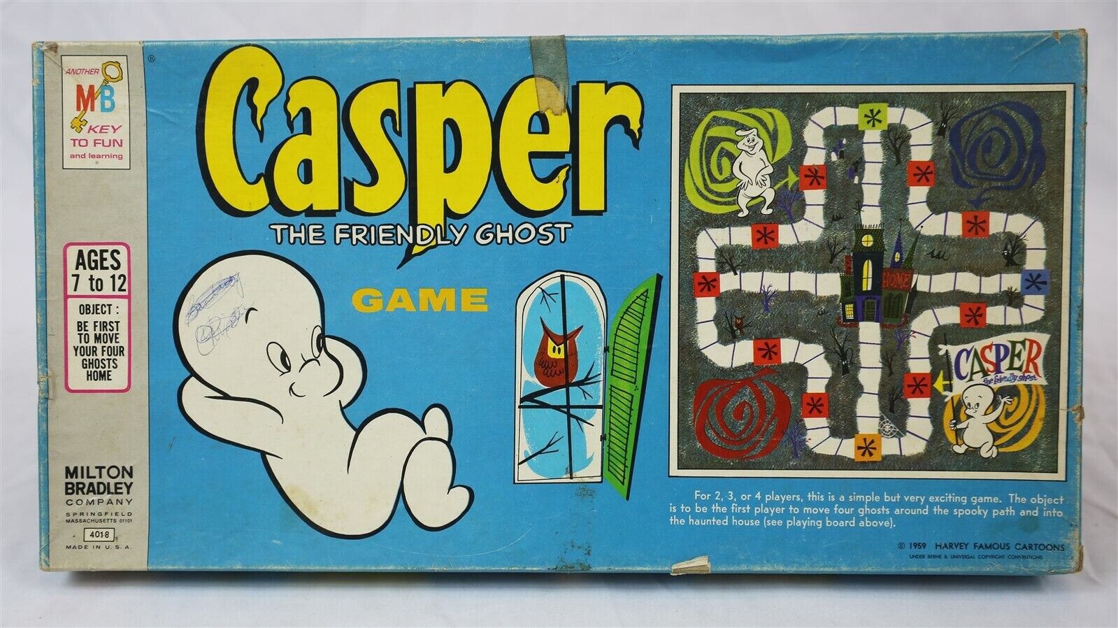 VINTAGE 1959 Milton Bradley Casper the Friendly Ghost Board Game