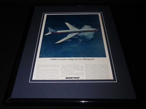 1966 Boeing Jet Framed 11x14 ORIGINAL Vintage Advertisement