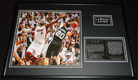 Lebron James Miami Heat Framed 12x18 Photo Display