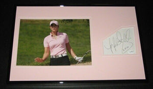 Michelle Wie Signed Framed 11x17 Photo Display JSA 