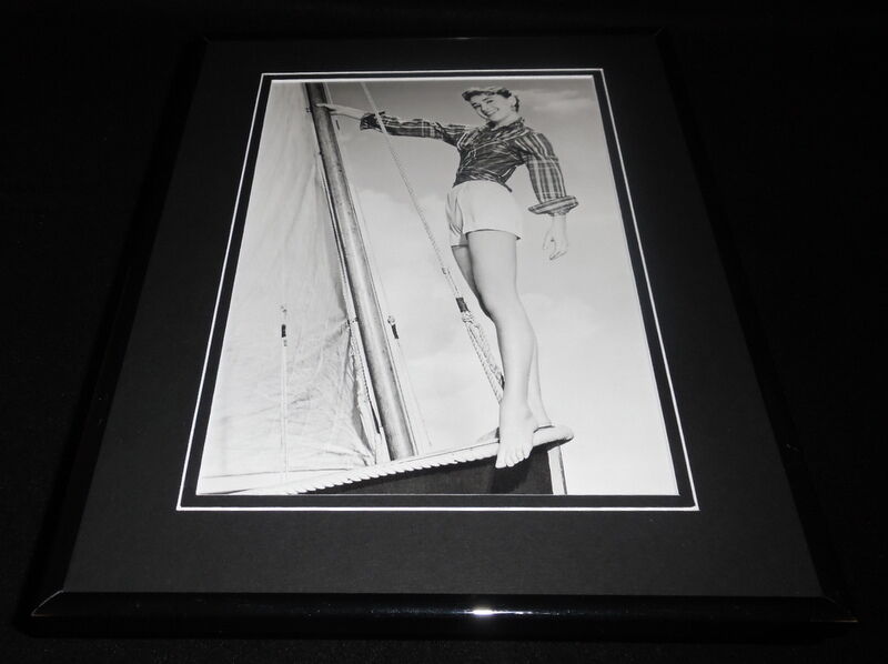 Audrey Hepburn on boat Framed 11x14 Photo Display 