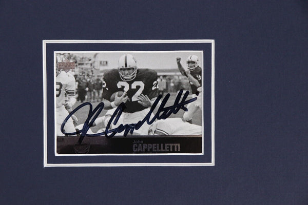 John Cappelletti Signed Framed 11x17 Photo Display Penn State Heisman