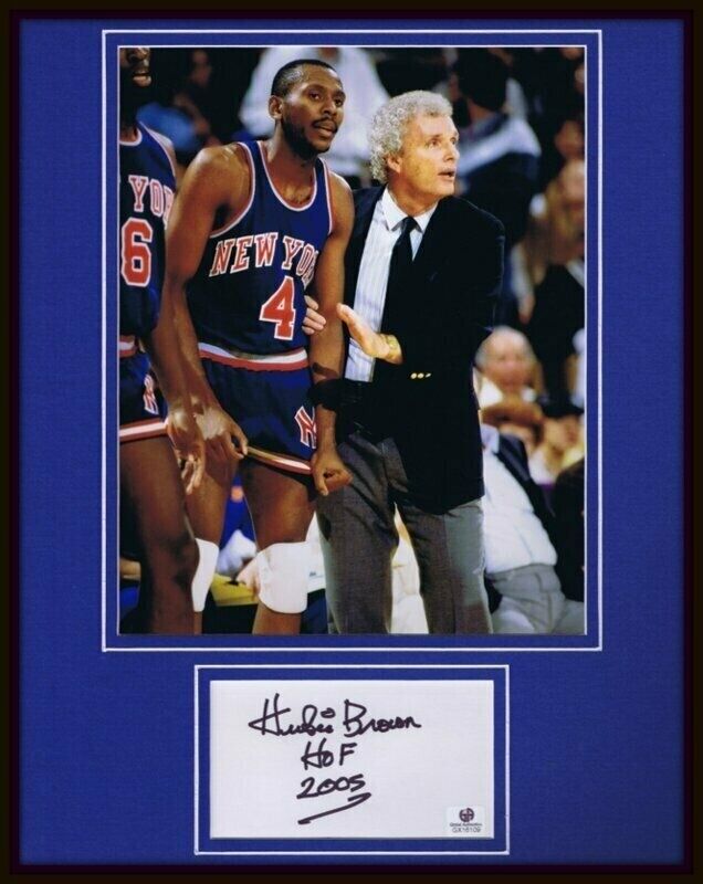 Hubie Brown Signed Framed 11x14 Photo Display Knicks HOF 2005