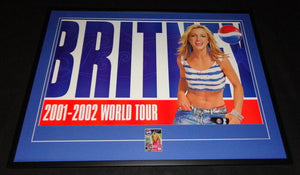 Britney Spears Signed Framed 31x41" 2001 Pepsi Tour Poster Display JSA