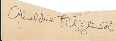 Geraldine Fitzgerald Signed Vintage Index Card JSA 