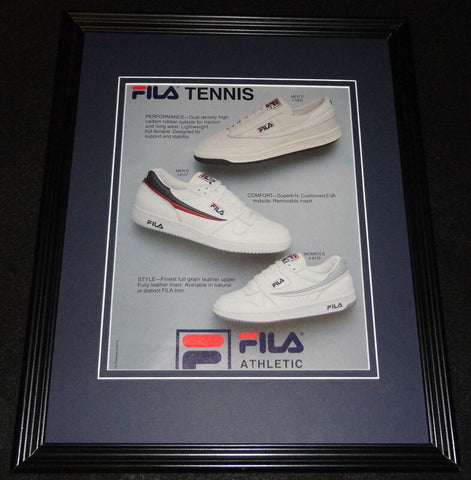 1986 Fila Tennis Shoes Framed 11x14 ORIGINAL Advertisement