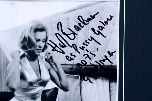 Honor Blackman Signed Framed 16x20 Photo Display Lengthy Inscription B'BC