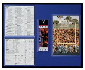 Super Bowl V Framed 16x20 Repro Ticket Boxscore & Photo Set Colts vs Cowboys