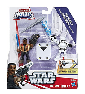 NEW SEALED 2016 Star Wars Galactic Heroes Finn + Stormtrooper Action Figure Set