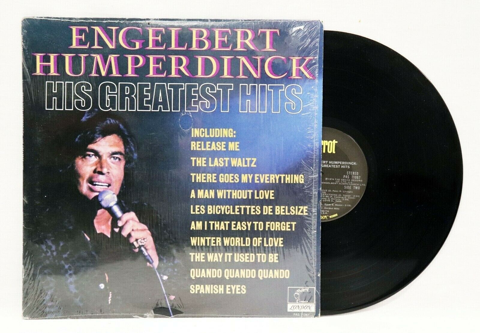 1974 Engelbert Humperdinck: His Greatest Hits Album Vinyl Record Album PAS71067